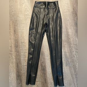 Black faux leather pants- Abercrombie